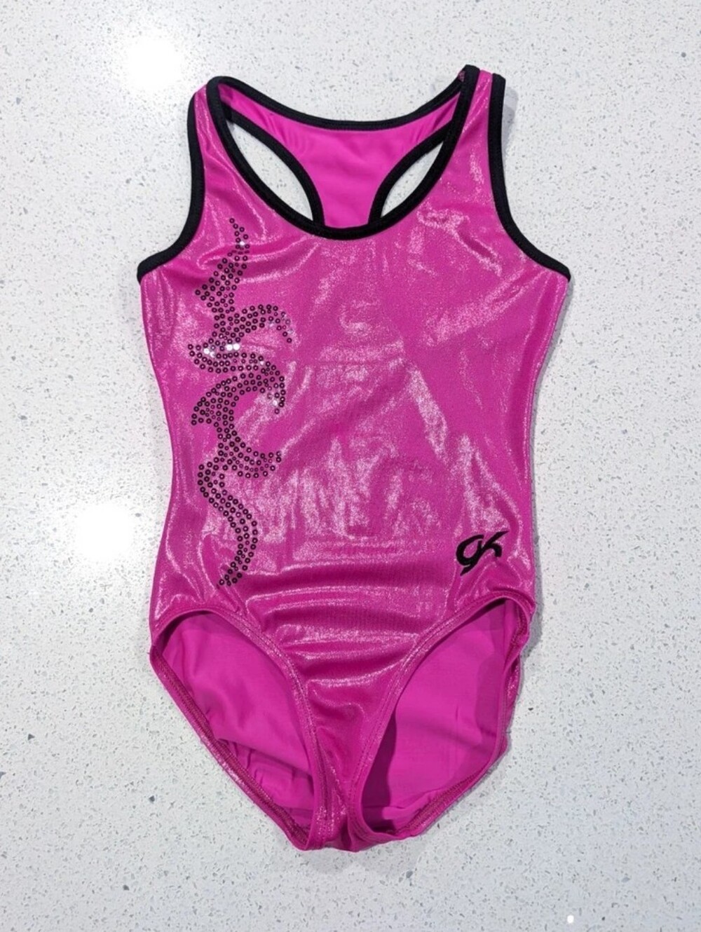 GK Elite AXS Extra Small Gymnastics Dance Leotard Pink RAZORBACK AZ Grand Comp